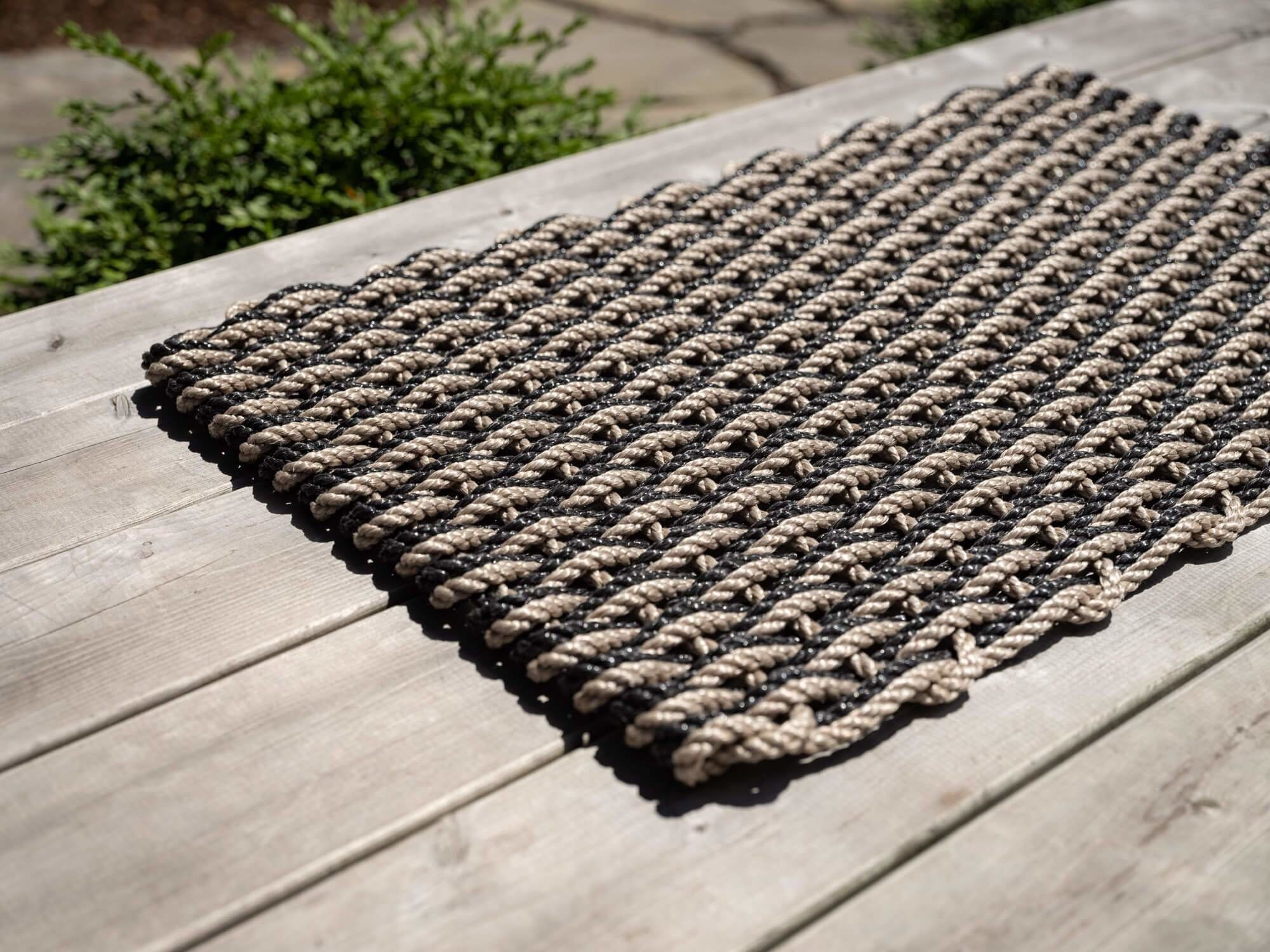 Charcoal Doormat, Maine Woven Rope Doormats