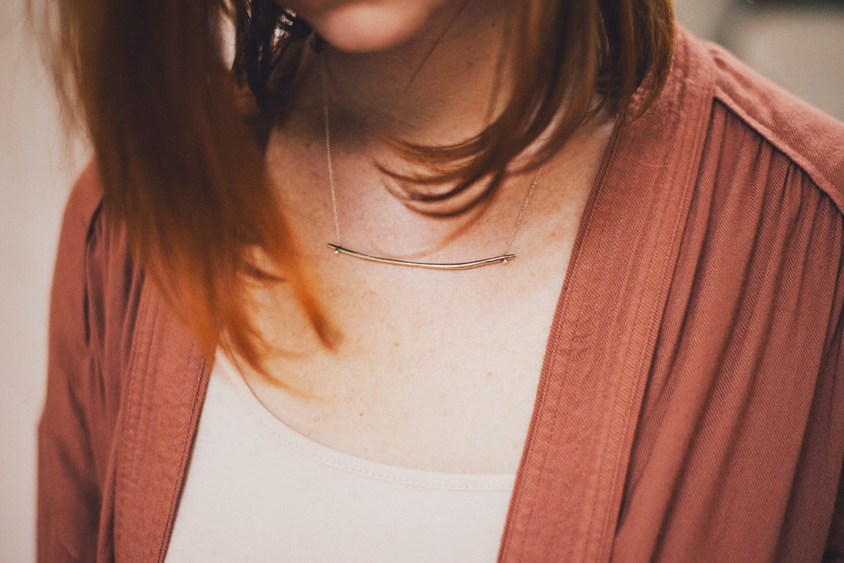 Whisper Bar Necklace Bronze CAPERS Home