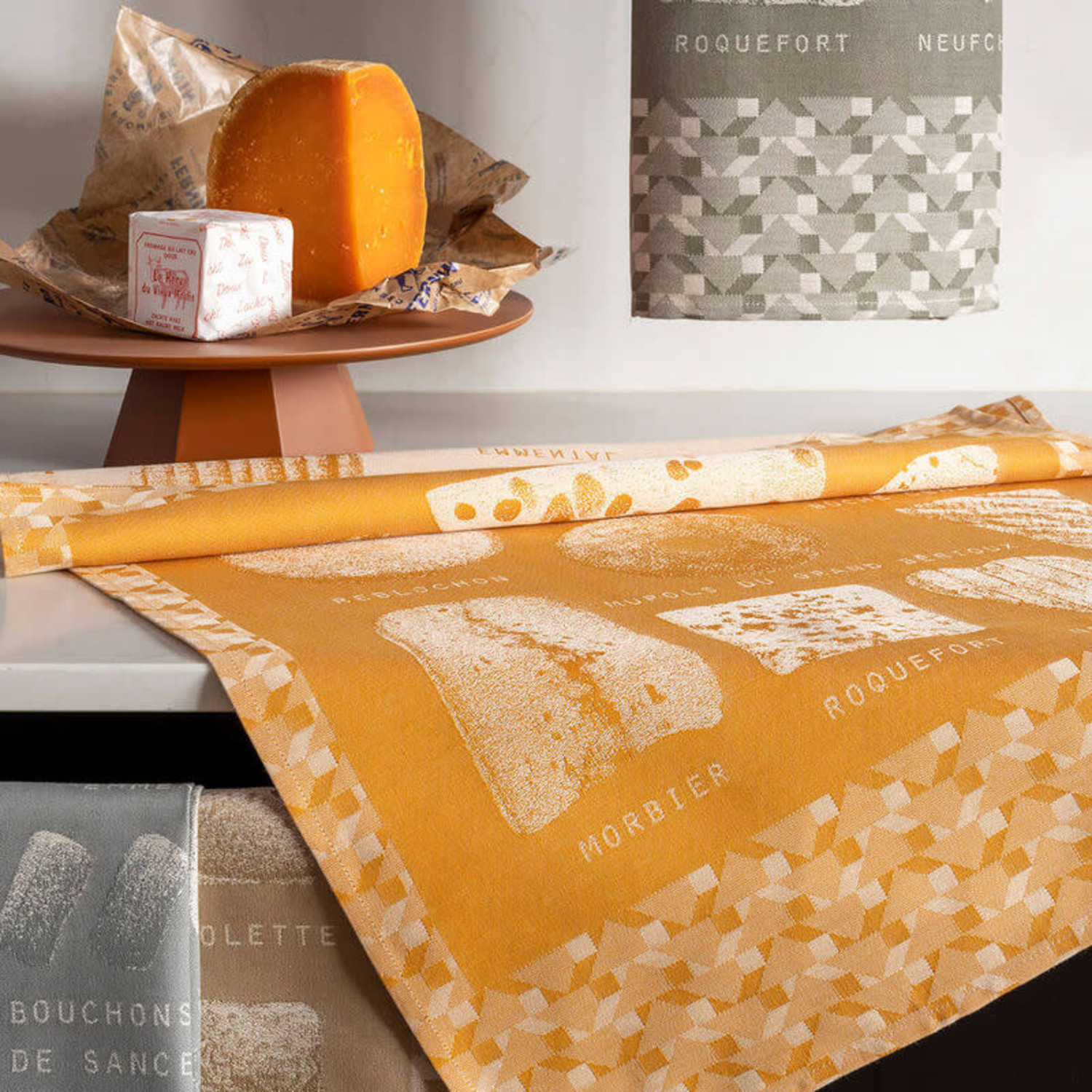 Tea Towel Fromages Orange CAPERS Home