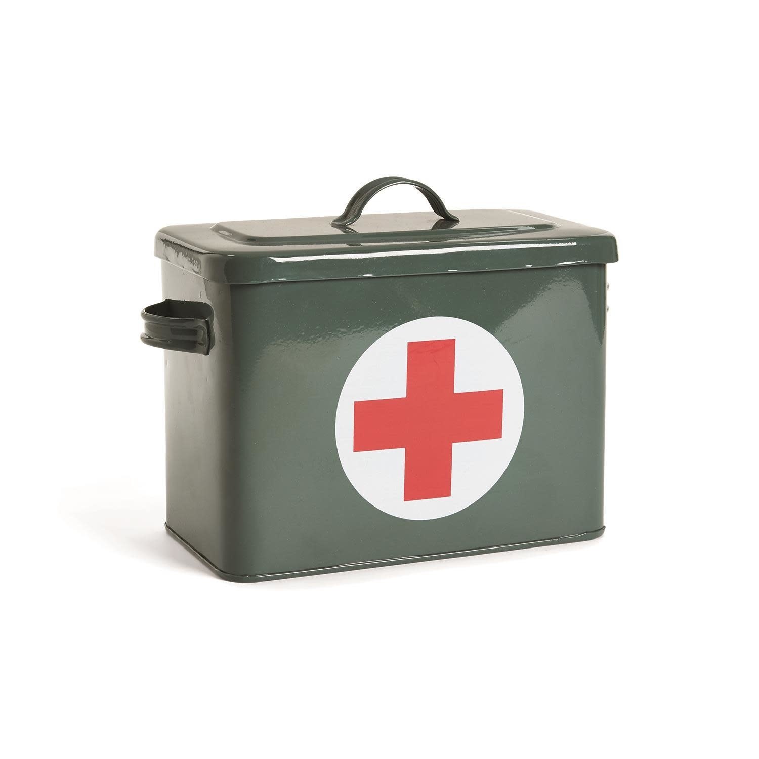 Steel First Aid Storage Box with 3 Section Organizer Tray Insert - Gre -  CAPERS Home