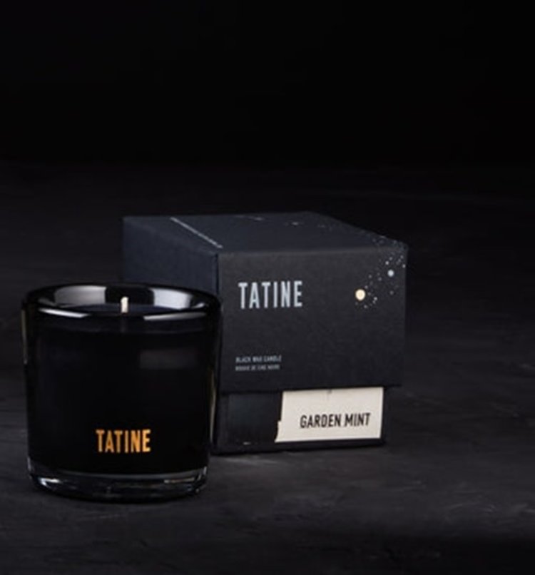 Black Wax Votive Candle Garden Mint CAPERS Home
