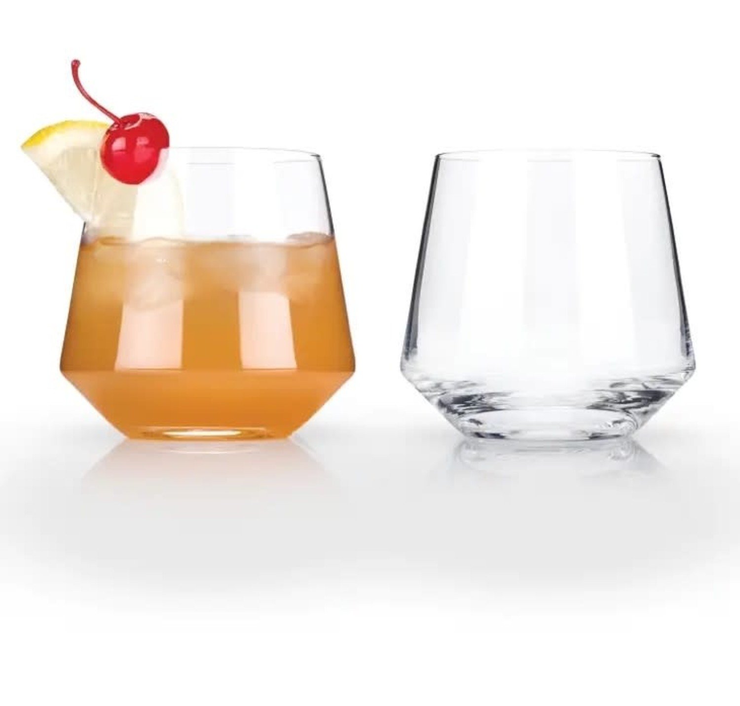 Viski Raye Crystal Cocktail Tumbler - Set of 2 - 4527