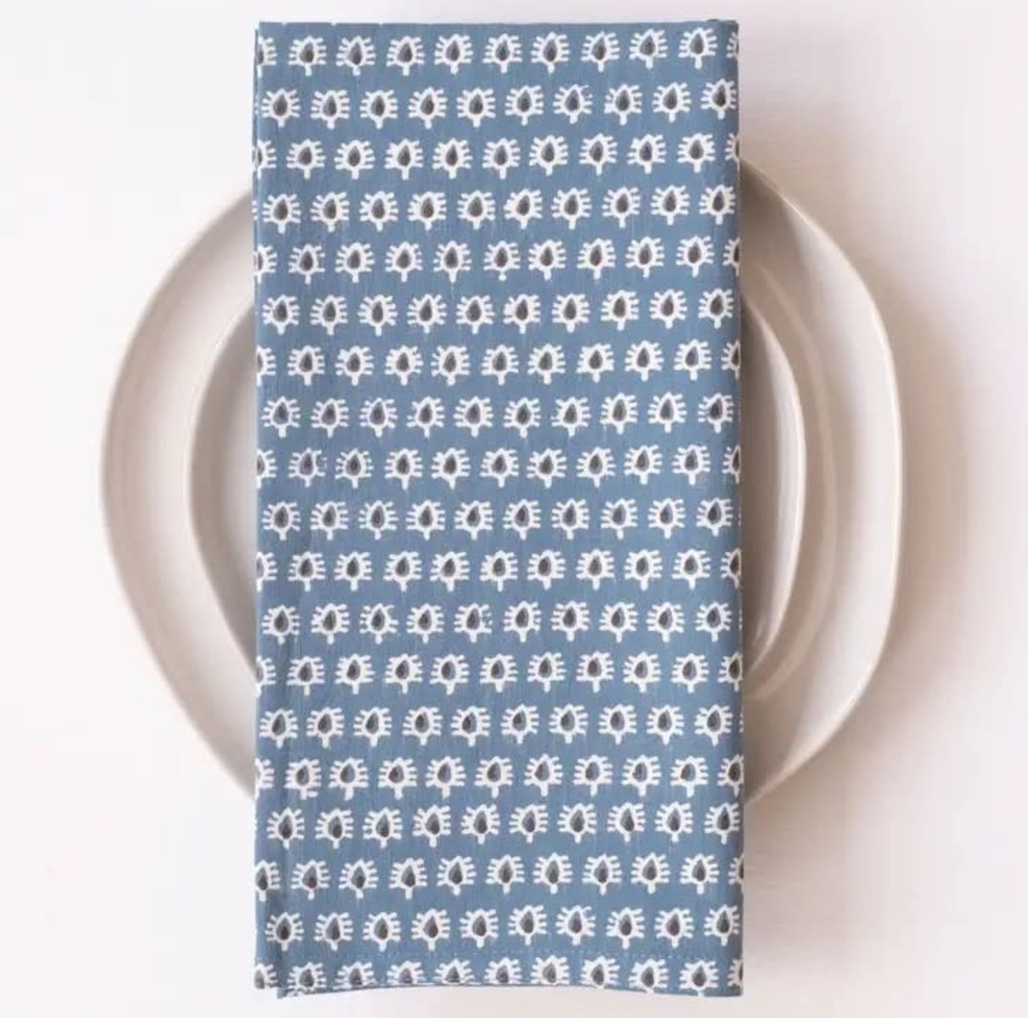 Anchor Cloth Napkins - Set of 4 in white