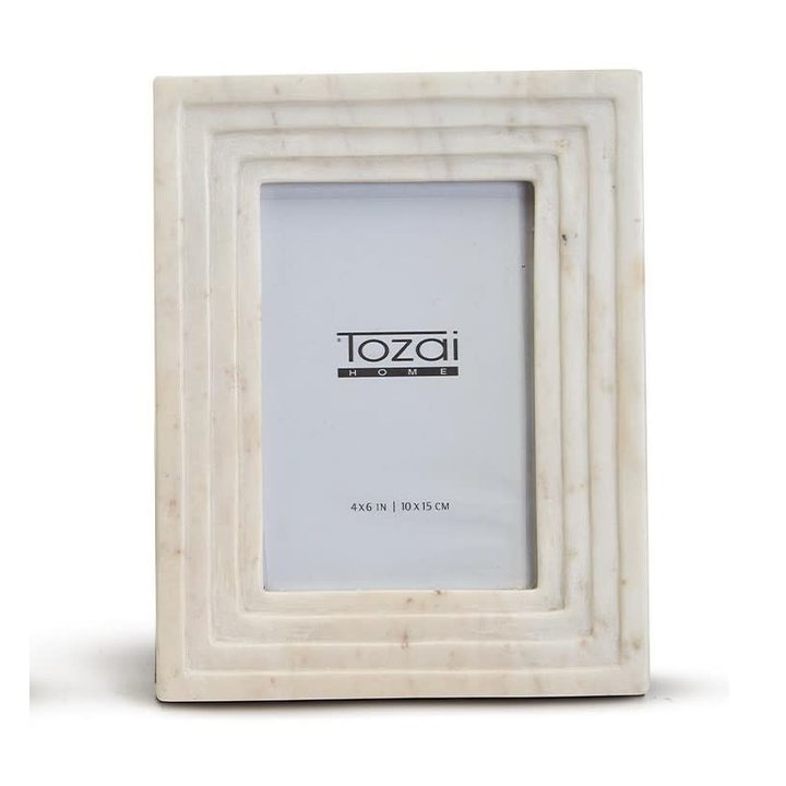 4x6 White Marble Picture Frame