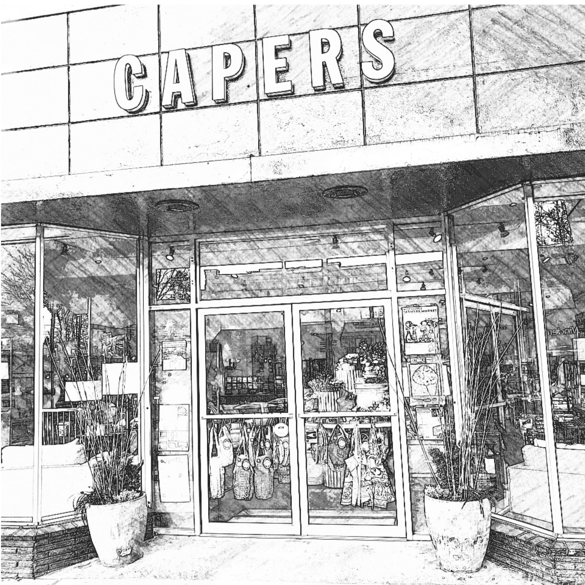 Capers Home Front Door Sketch