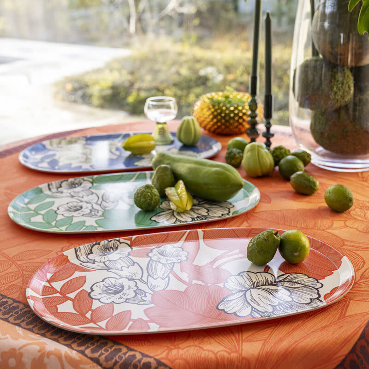 Escapade Tropicale Tray - Green - CAPERS Home