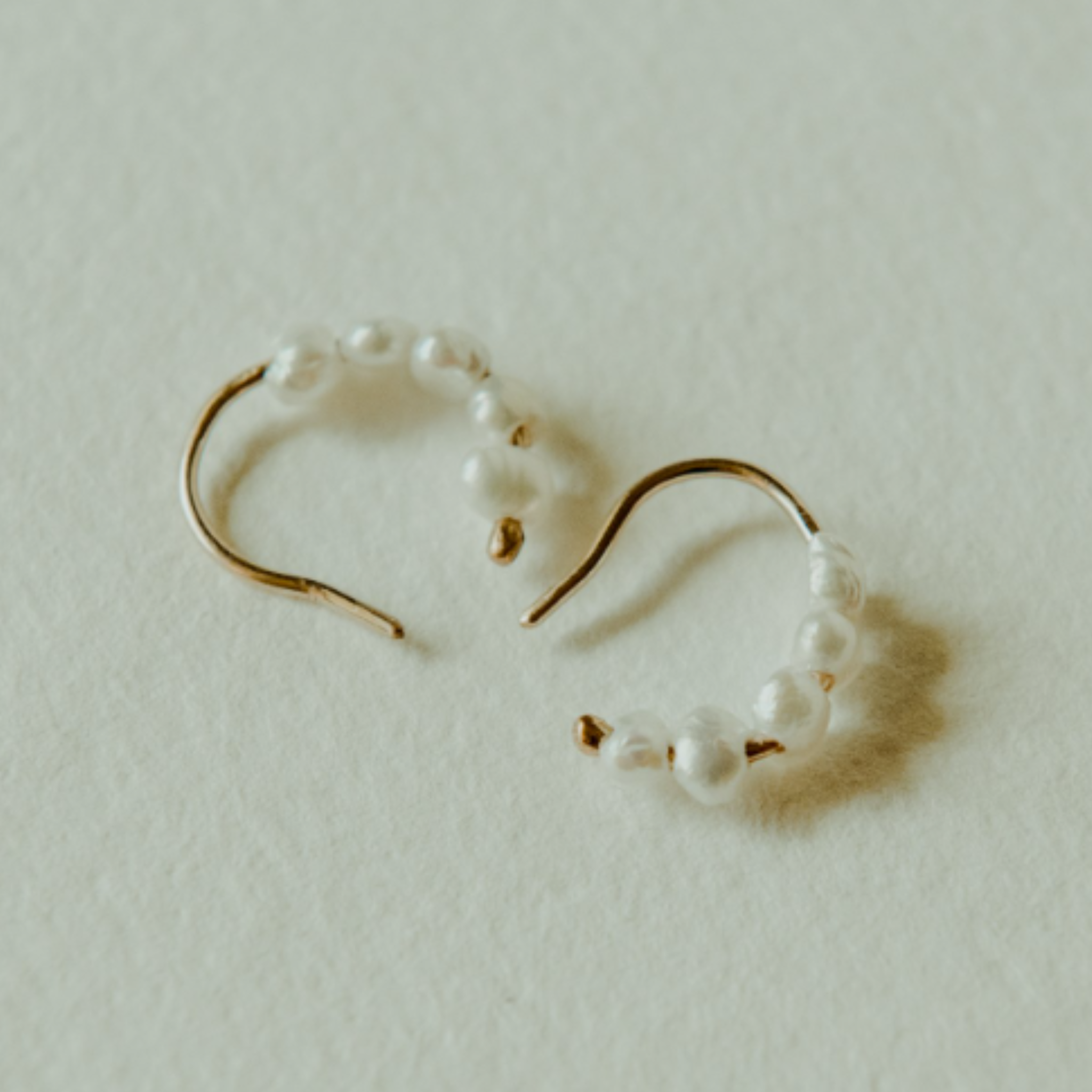 Seed Pearl Hoop Earrings CAPERS Home