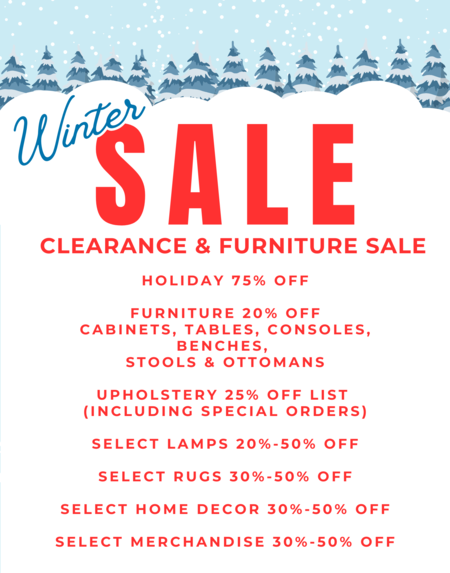 Winter Sale NOW through JAN 31st
