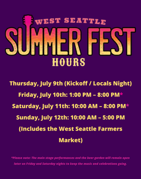 Get Ready for West Seattle Summer Fest 2026: Kickoff & Festival Hours
