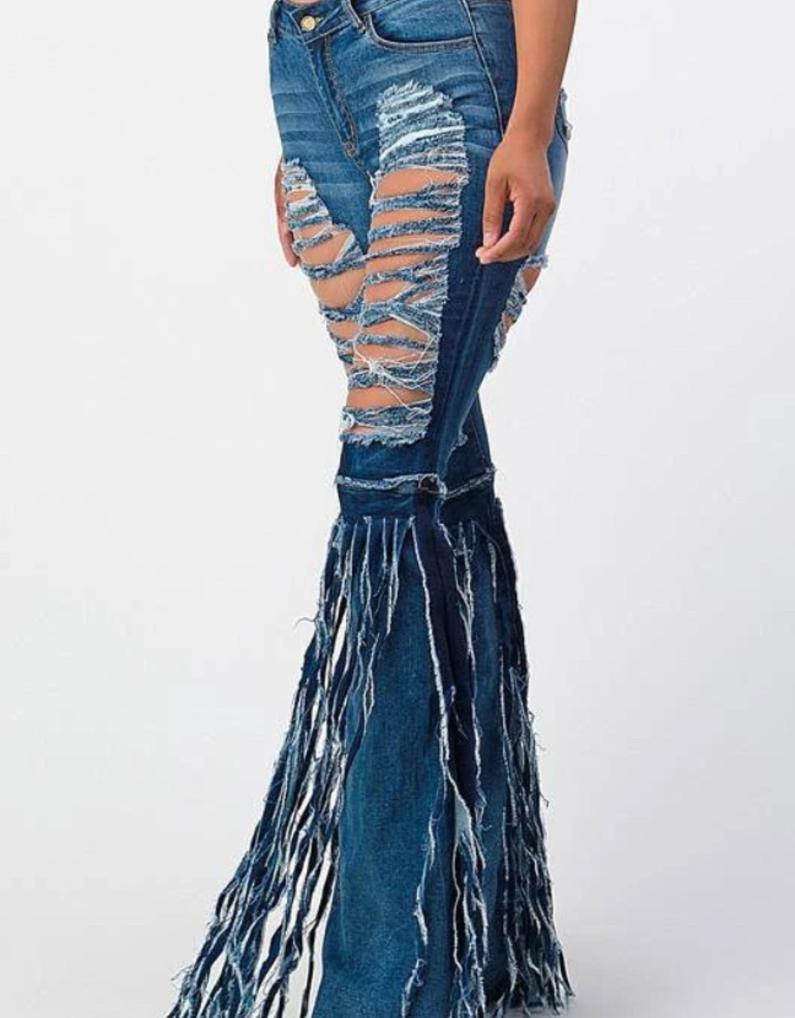 Ruffle Bell Bottom Jeans – Unique Boutique Design