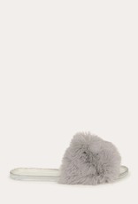 So Fancy Crystal Trim Fur Sandals