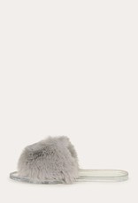 So Fancy Crystal Trim Fur Sandals