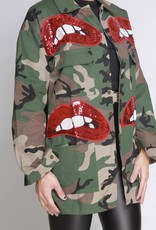 Lucky Lips Sequins Camo Jacket