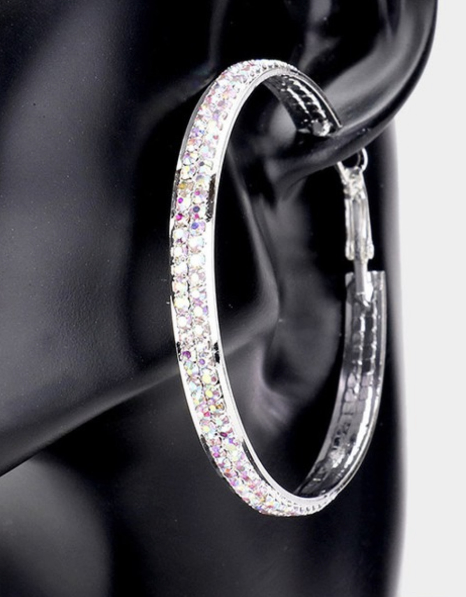 Embellished Metal Hoop Earrings