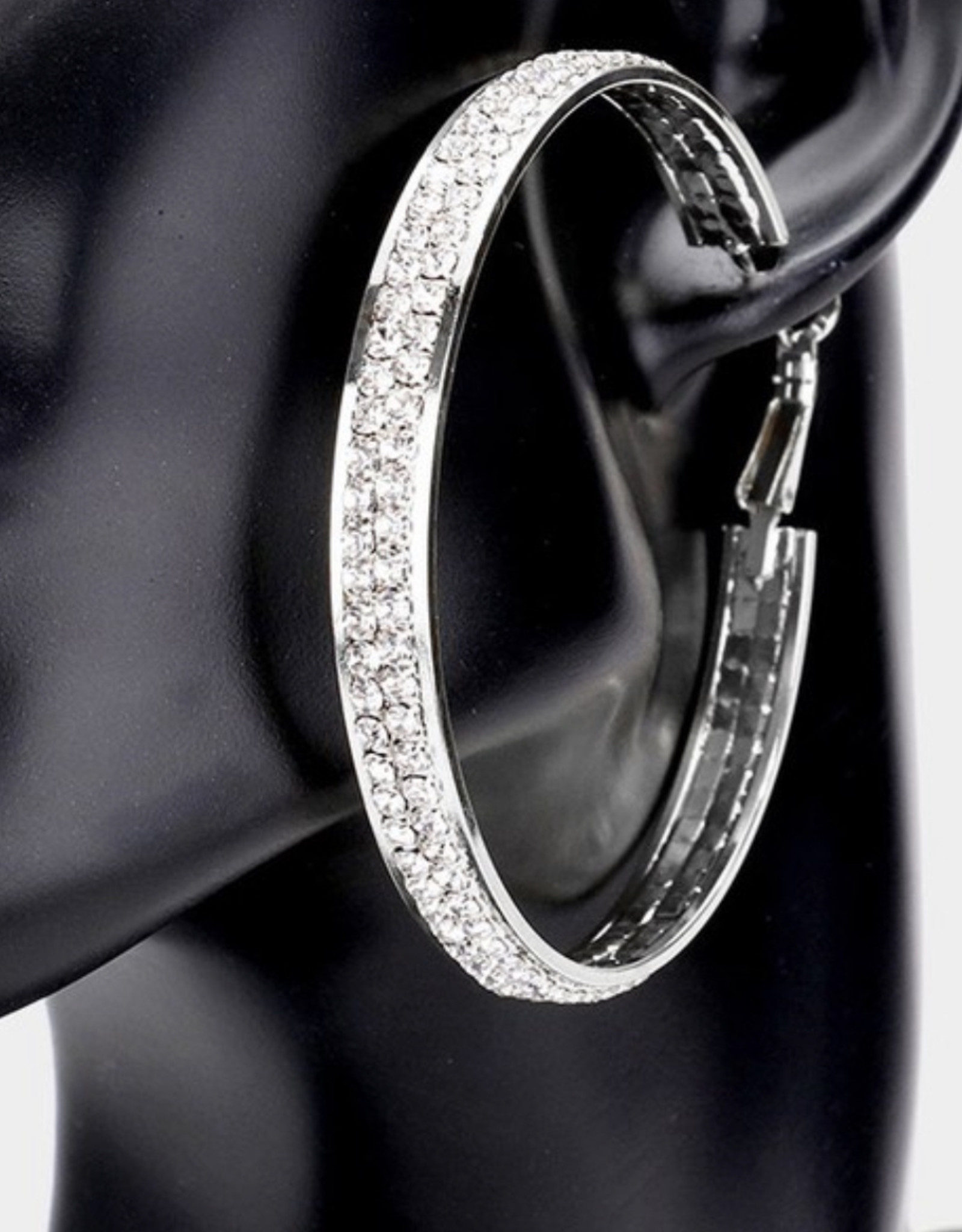 Embellished Metal Hoop Earrings