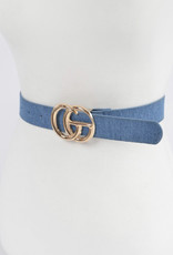 CG Buckle Denim Belt