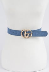 CG Buckle Denim Belt