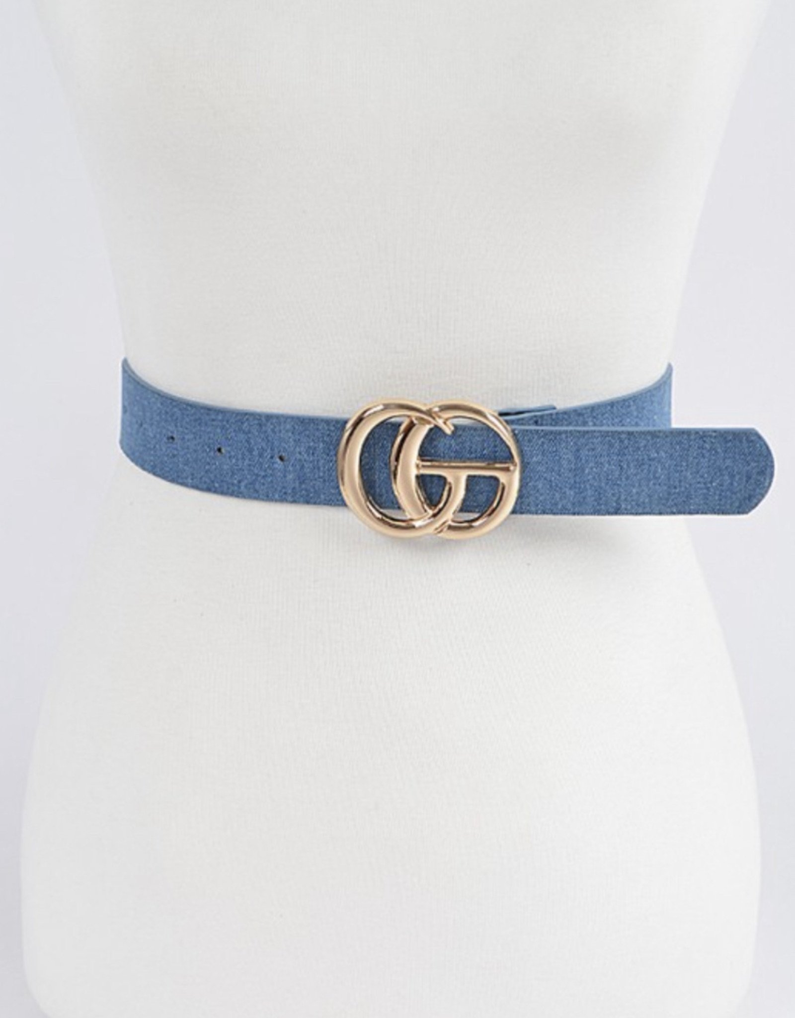 CG Buckle Denim Belt