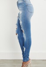 Hight Waisted Distressed Jeans
