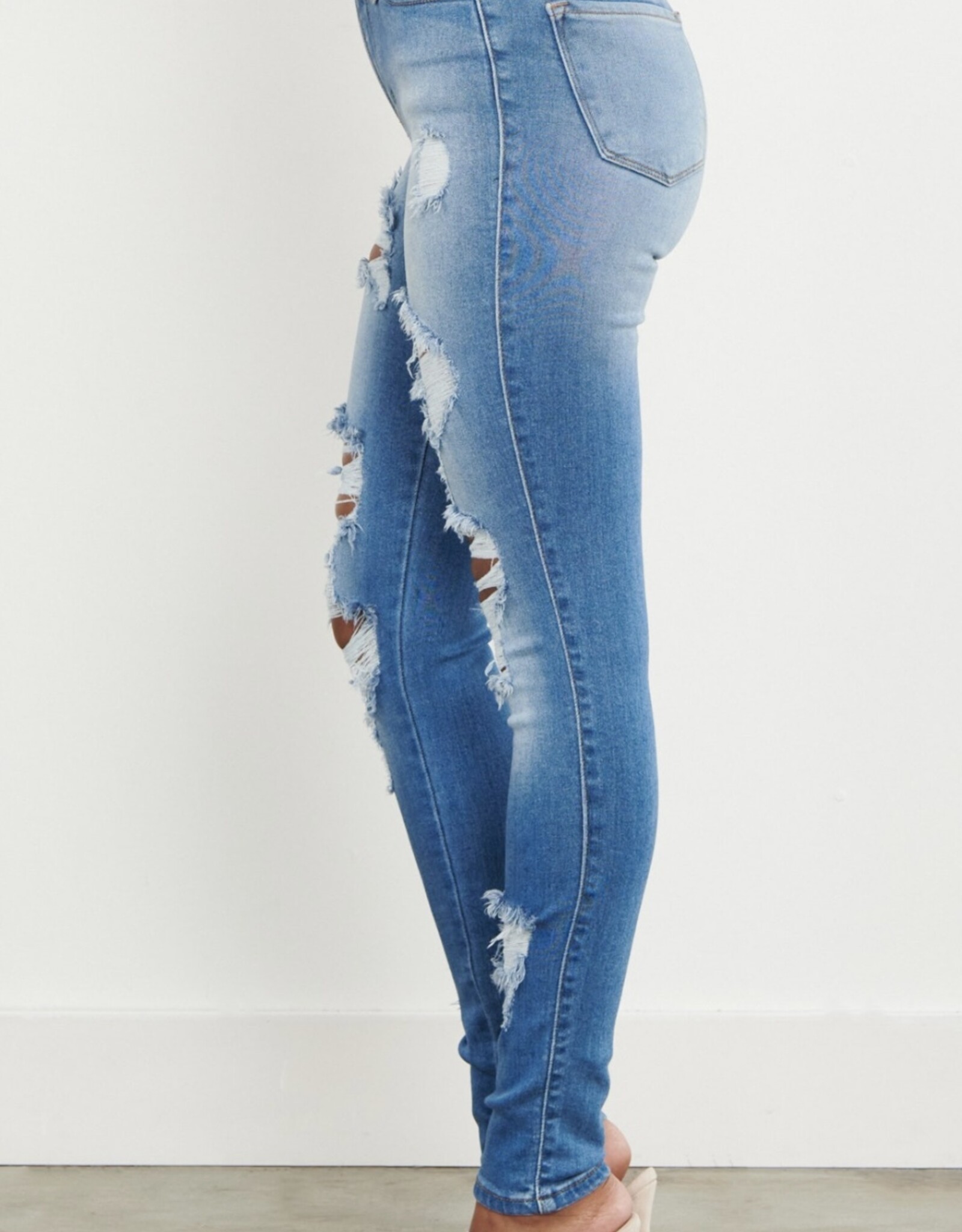Hight Waisted Distressed Jeans