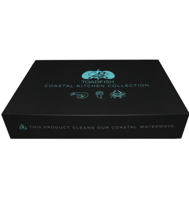 Toadfish Toadfish Coastal Kitchen Collection Frogmore Shrimp Cleaner + Crab Cutter + Oyster Knife Teal Handle