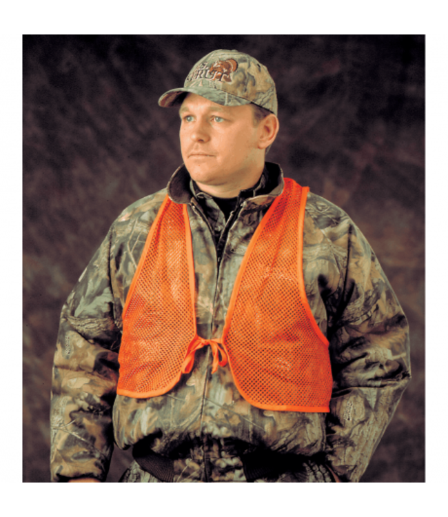 Hunters Specialties 02006 Adult Mesh Safety Vest Blaze Orange