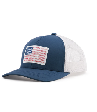 AFTCO Wavy LP Trucker Hat Navy