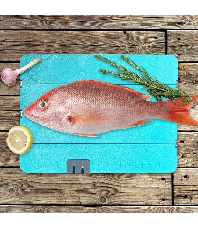 Toadfish Toadfish Folding Cutting Board w/Built in Knife Sharpener - Teal