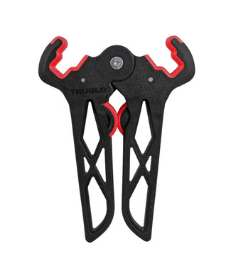 True Glow TrueGlo BOWJACK LIGHTWEIGHT FOLDING BOW STAND / TALL STANDARD / BLACK & RED
