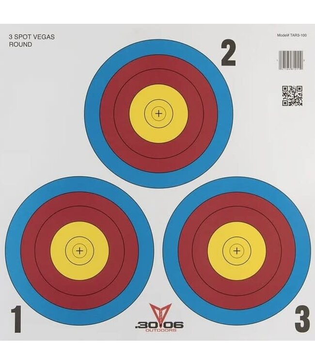 .30-06 3 Spot Vegas Paper Target 17" X 17"