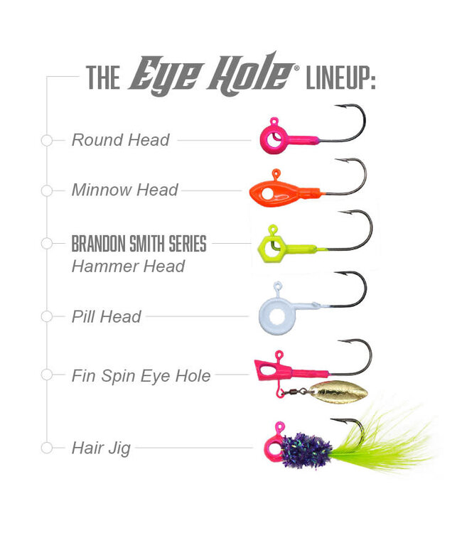 Leland Lure Crappie Magnet Eye Hole Round Jighead