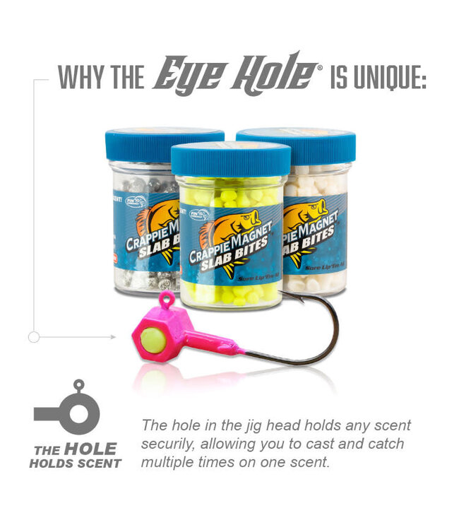 Leland Lure Crappie Magnet Eye Hole Round Jighead