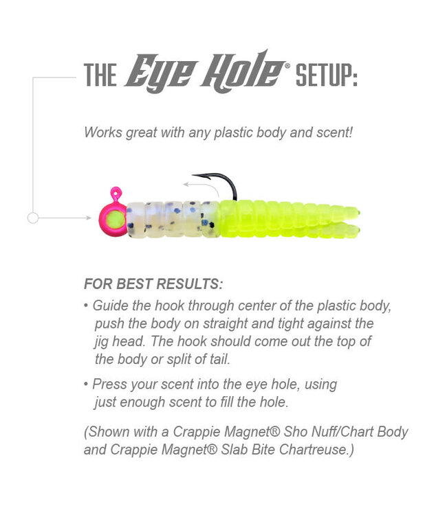 Leland Lure Crappie Magnet Eye Hole Round Jighead