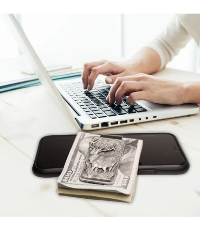 Heritage Pewter Whitetail Deer Money Clip