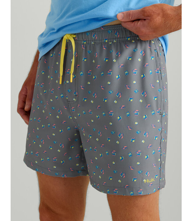 Huk Pursuit Printed Volley Shorts