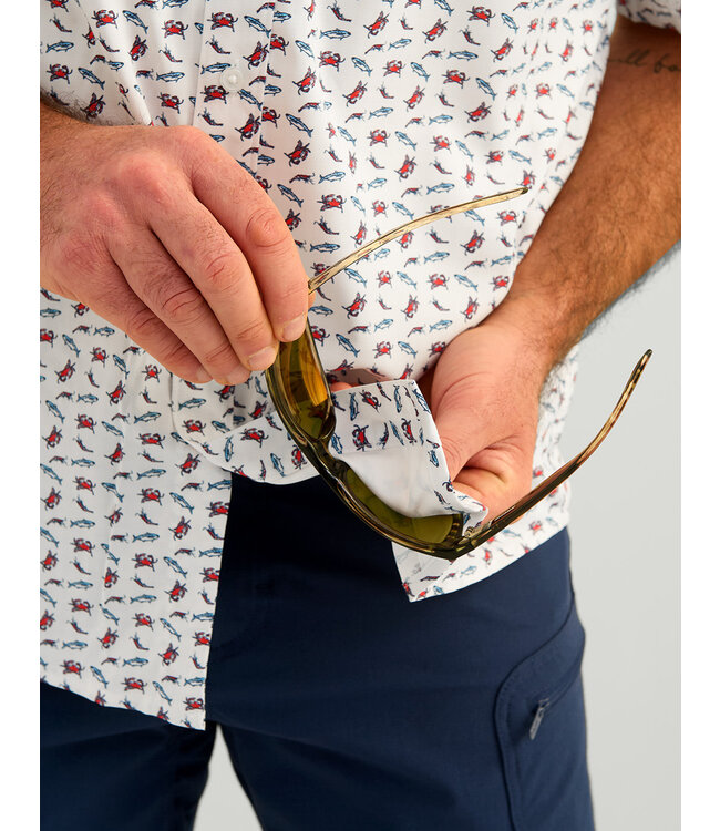 Tide Point Printed SS Button Down