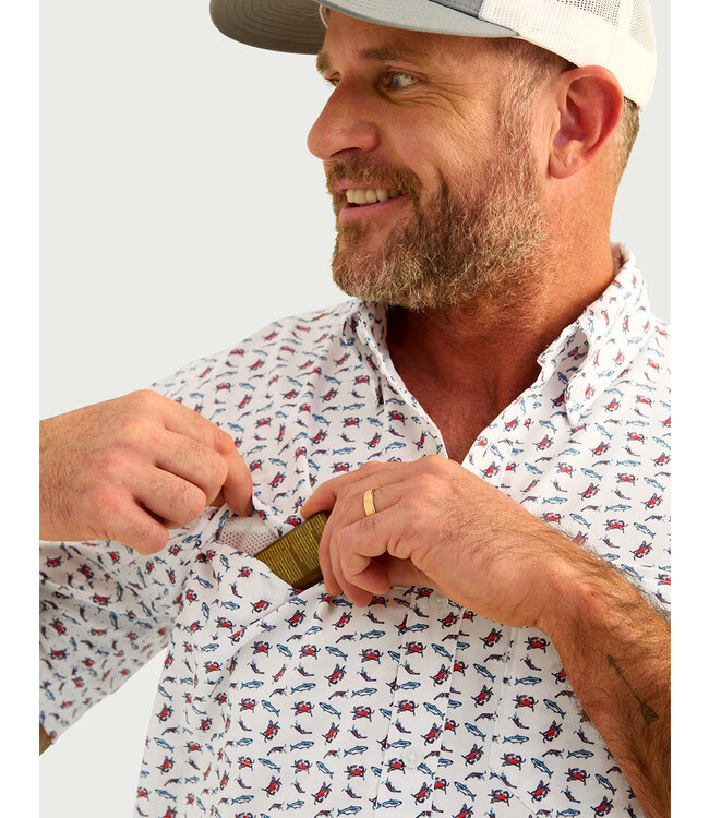 Tide Point Printed SS Button Down