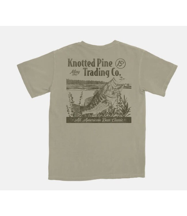 Knotted Pine Bass Classic Sandstone Tee