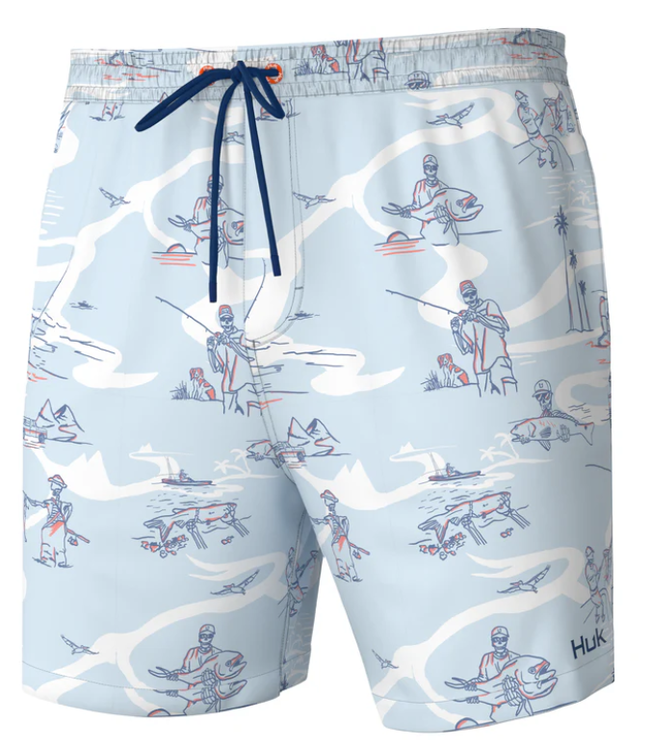 Huk Pursuit Printed Volley Shorts