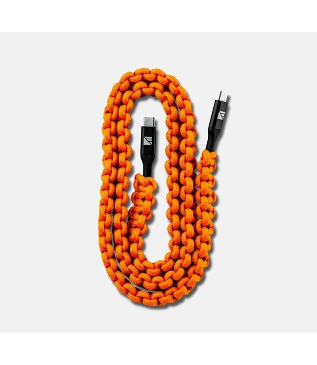 Dark Energy USB C to C Paracord Cable, Orange