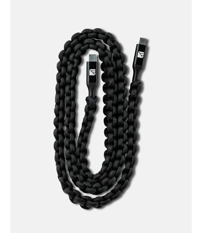 Dark Energy USB C to C Paracord Cable, Black