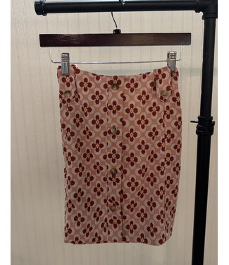 Kori America Kori America Pink Multi Skirt