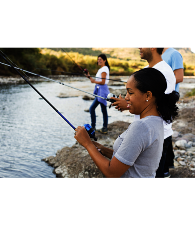 Zebco 33 Custom Z 602M Spin Cast Combo 10# - Blue