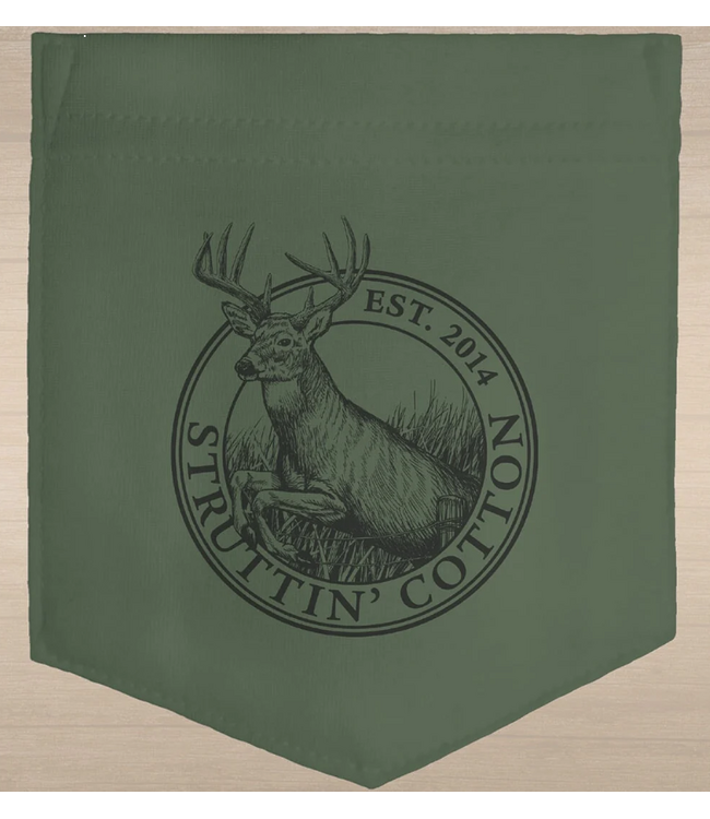 Struttin Cotton Struttin Cotton Bow Hunt Scene T-Shirt - Sage