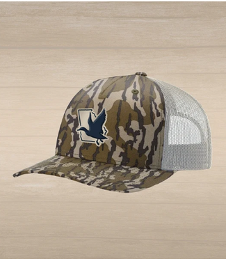 Struttin Cotton GA State Flying Duck Patch Hat - Bottomland/Khaki