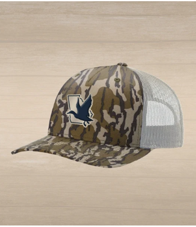 Struttin Cotton Struttin Cotton GA State Flying Duck Patch Hat - Bottomland/Khaki