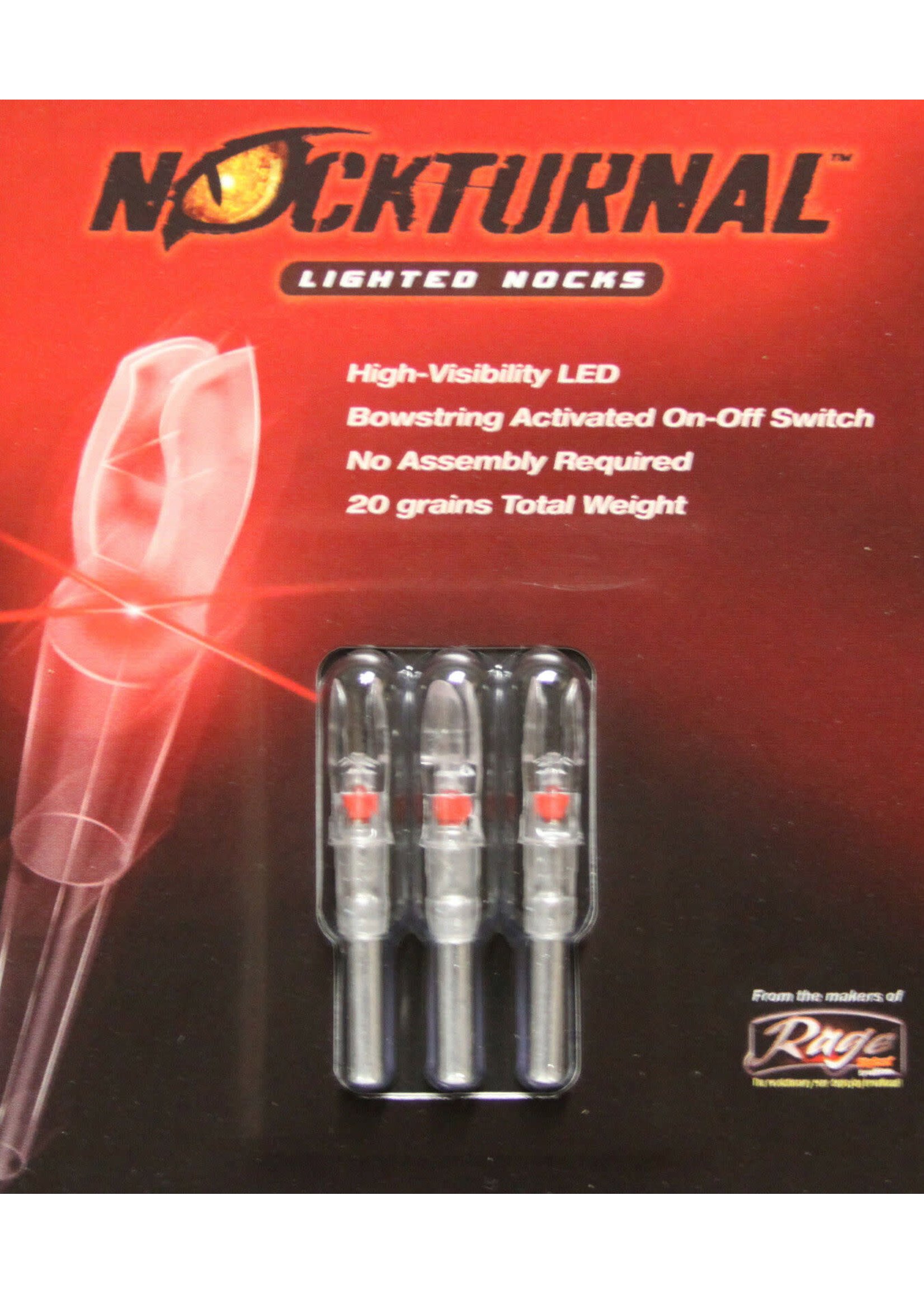 Nockturnal-X Lighted Nocks-Red-3 Pack