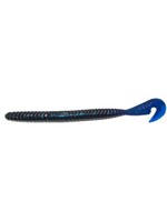 Gambler 6" Burner Worm - Black Blue Glitter  Blue Tail
