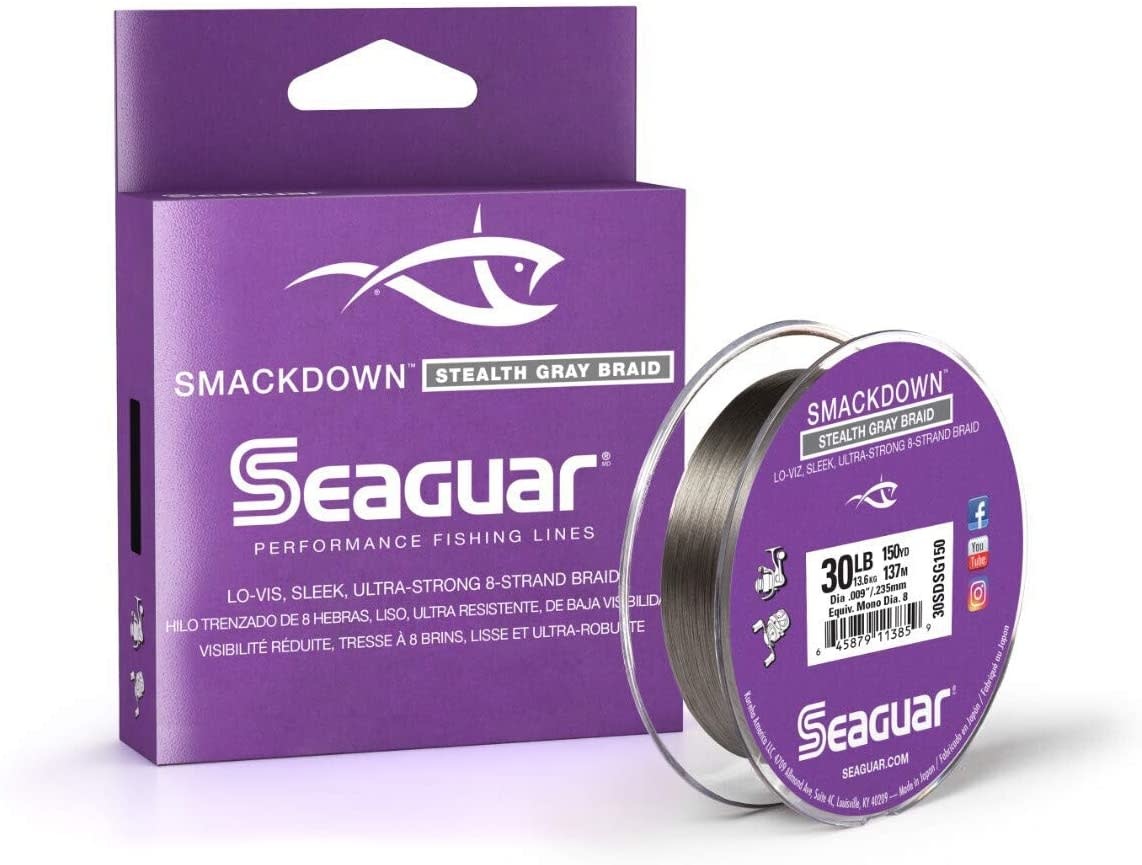 Seaguar Smackdown Stealth Gray 15SDSG150 8 Strand Braid for sale online 