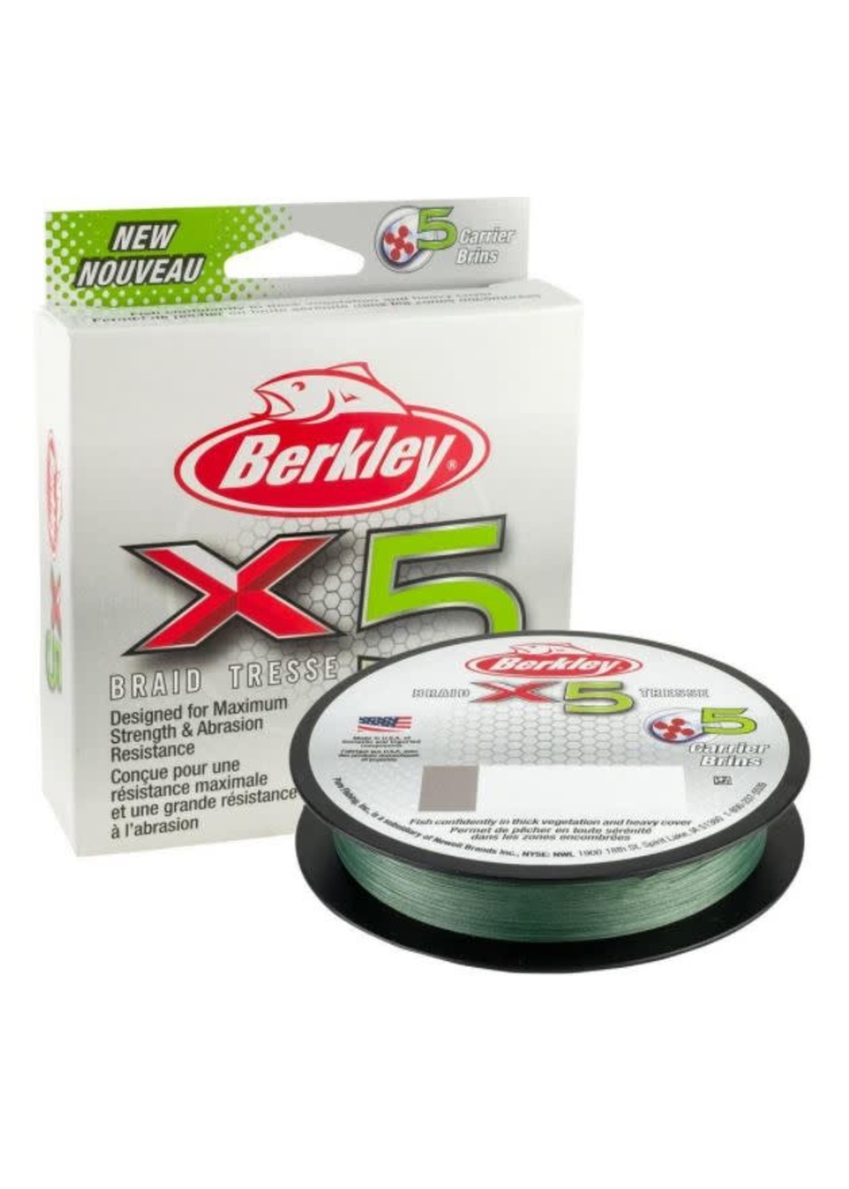 Berkley X5 Braid - 40lb 150yd Lo Vis Green